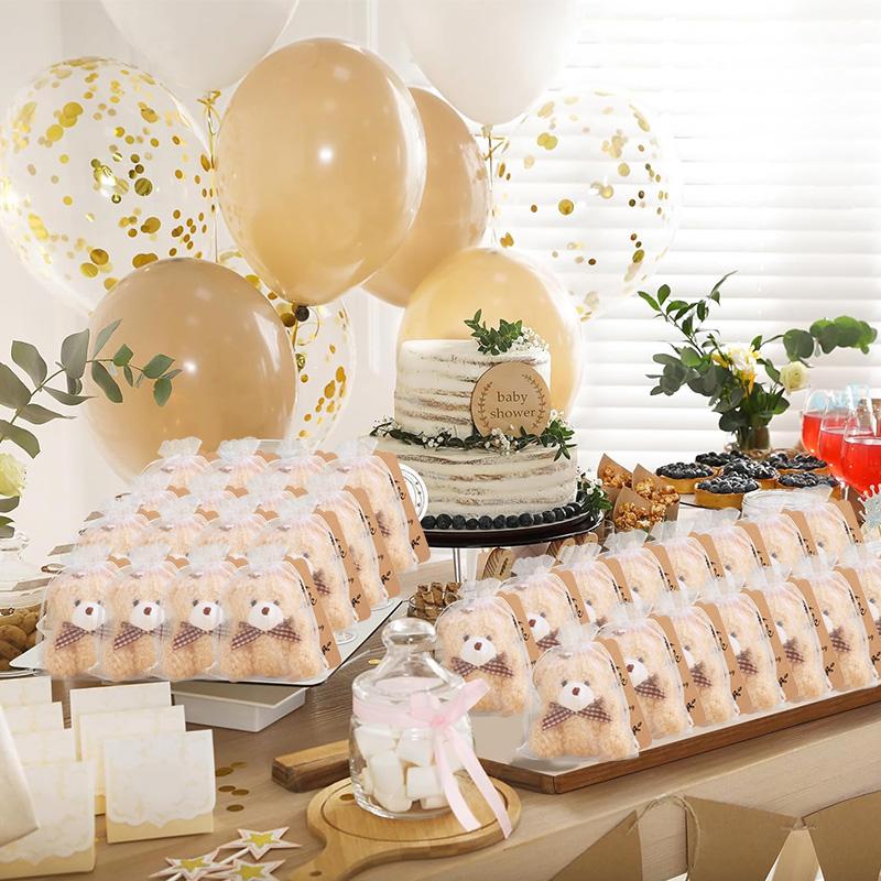 10-30 Sets Bärengeschenk mit Organzabeutel Dankeskarte für Babyparty Hochzeitsdekoration Zubehör Kindergeburtstag Party Gästegeschenk