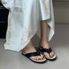Fashion Fashion Round Toe Ladies Low Heel Wedges Slippers Shoes Female Slides Flip flops Women Wedges Heeled Slippers Shoes Pumps