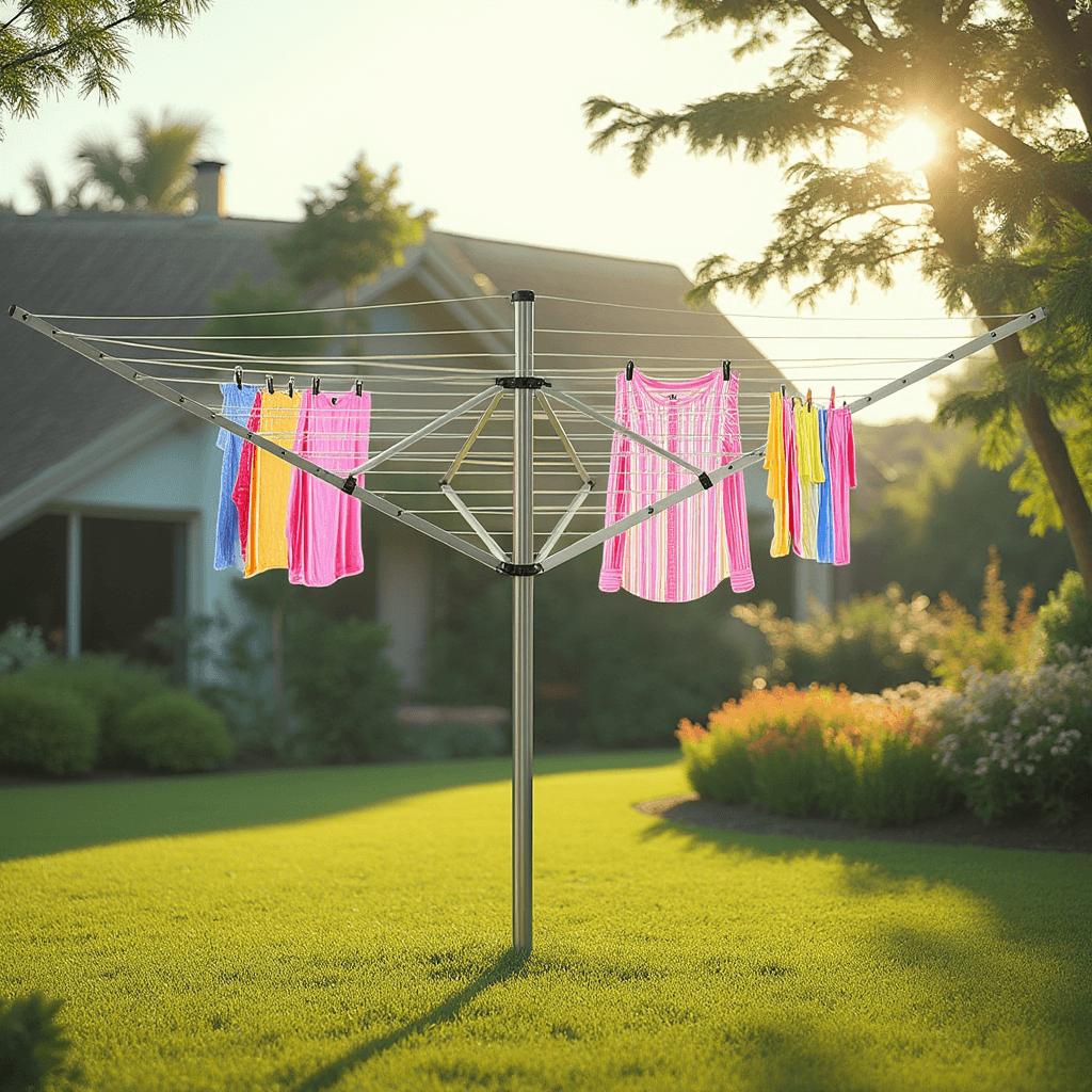 KADAX Standing Garden Clothes Dryer 180x200cm 50m Line