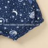 Starry Sky Print Baby Shorts & Suspenders Set