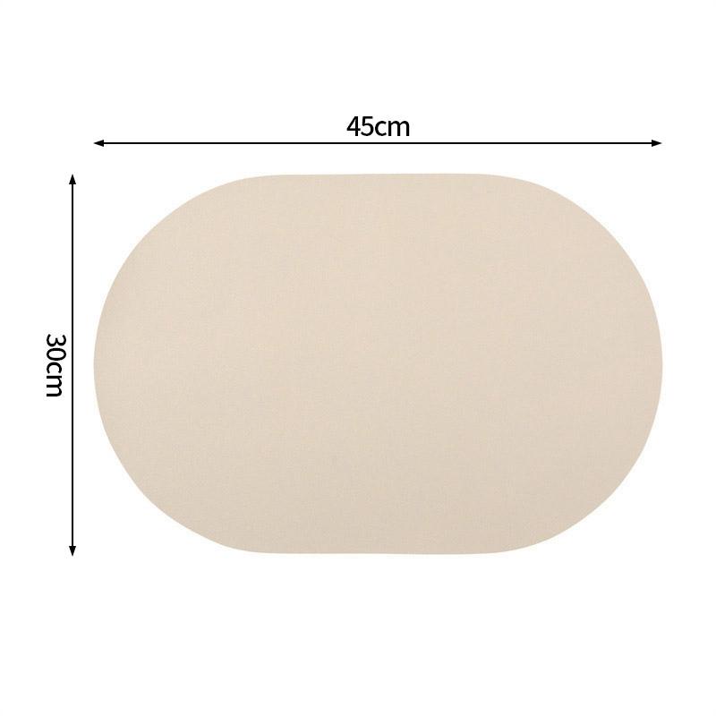 Solid Color Leather Placemat Heat High Temperature Resistance Household Dining Table Insulation Pad Waterproof Anti Slip Mat