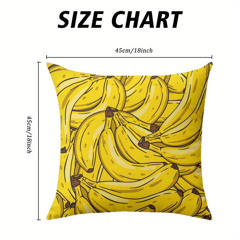 Banana Wave square Jacquard Pillow Cover for Sofa Office Waist Cushion Cover Home Decorative Pillowcase