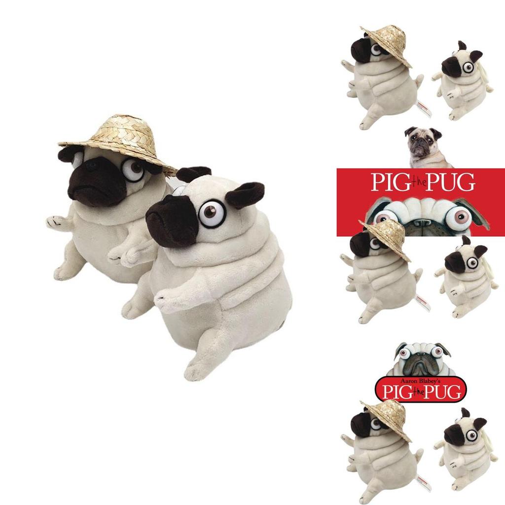 Beautiful Pig The Pug Dog In A Hat Plush Toy