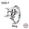925 Silber Menschenfressende Blume Charms Perlen für DIY Schmuck 3mm Armband Damen Ringe Geschenke