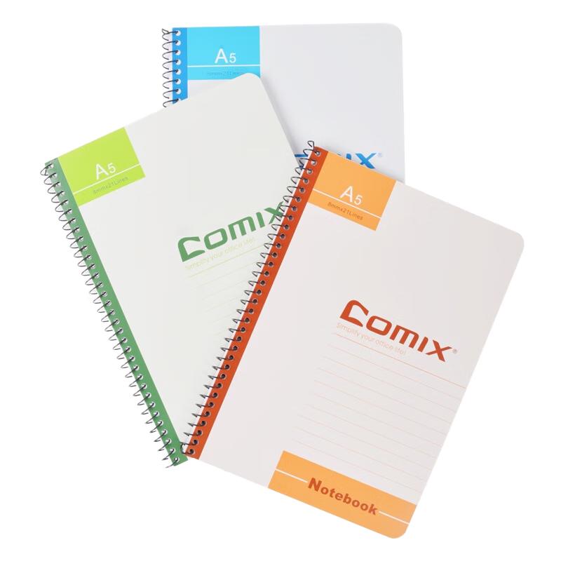 COMIX A5 Spiral Softcover Notebook (12-Pack)