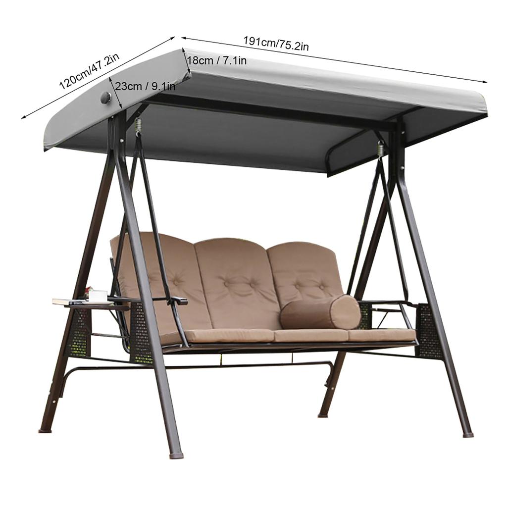 Waterproof Dust Proof Swing Canopy Cover Replacement Accessory for Outdoor Garden Courtyard