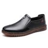 Leather little white shoes board shoes men's loafers summer soft leather middle-aged dad shoes one pedal casual leather shoes men's shoes