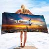 Airplane Pattern Series Seaside Vacation Beach Towel Swimming Bath Towel Sports Towel