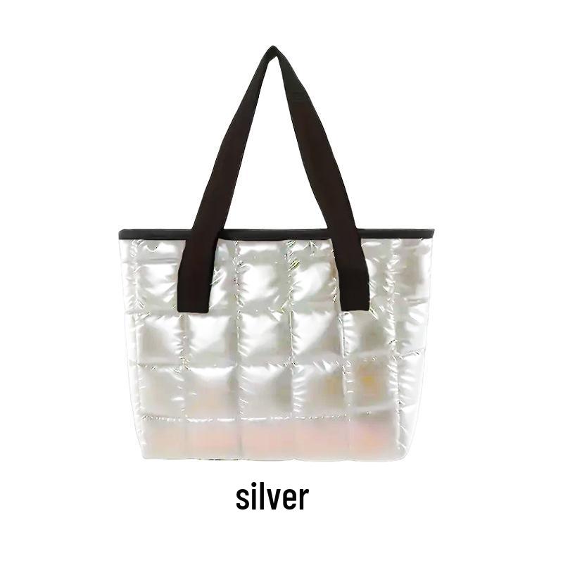 

Трендовая красная сумка на все случаи жизни 2025: Стильная сумка-тоут на одно плечо подмышку для любителей макияжа и моды серебряный серый