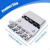 Bass Guitar Bridge with Wrench Screw Replacement,DIY Accs,Metal,4 Strings,Bass Hardtail for