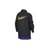 Nike Brand Logo Button-Up Collared Long Sleeve Jacket Kids Jackets Black CJ8054-011