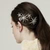 Novos acessórios de cabelo 2025, grampo de cabelo flor pérola retrô estiloso, grampo de cabelo estrela strass leve versátil criativo