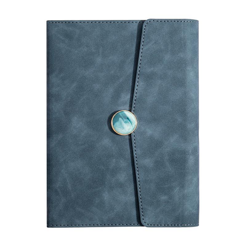 In-Stock A5 Notebook: Business Gift with Thickened Soft Leather, High-Appearance Design, Buckle Closure, and Gift Box