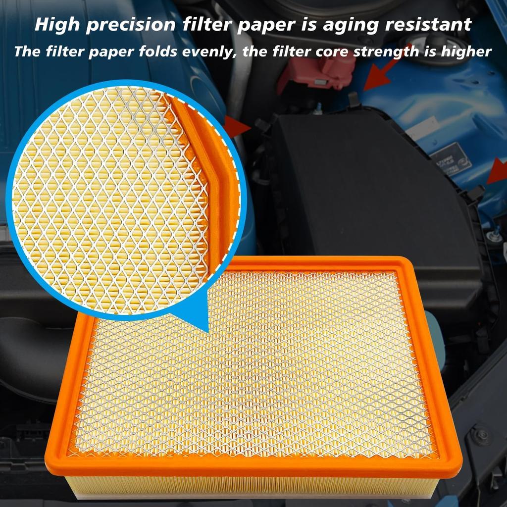 Engine Air Filter JM1219 Fits For -2025 Escalade ESV, -2025 Silverado 1500, -2025 Suburban, -2025 Tahoe, -2025 Sierra 1500, -2025 Yukon XL, For