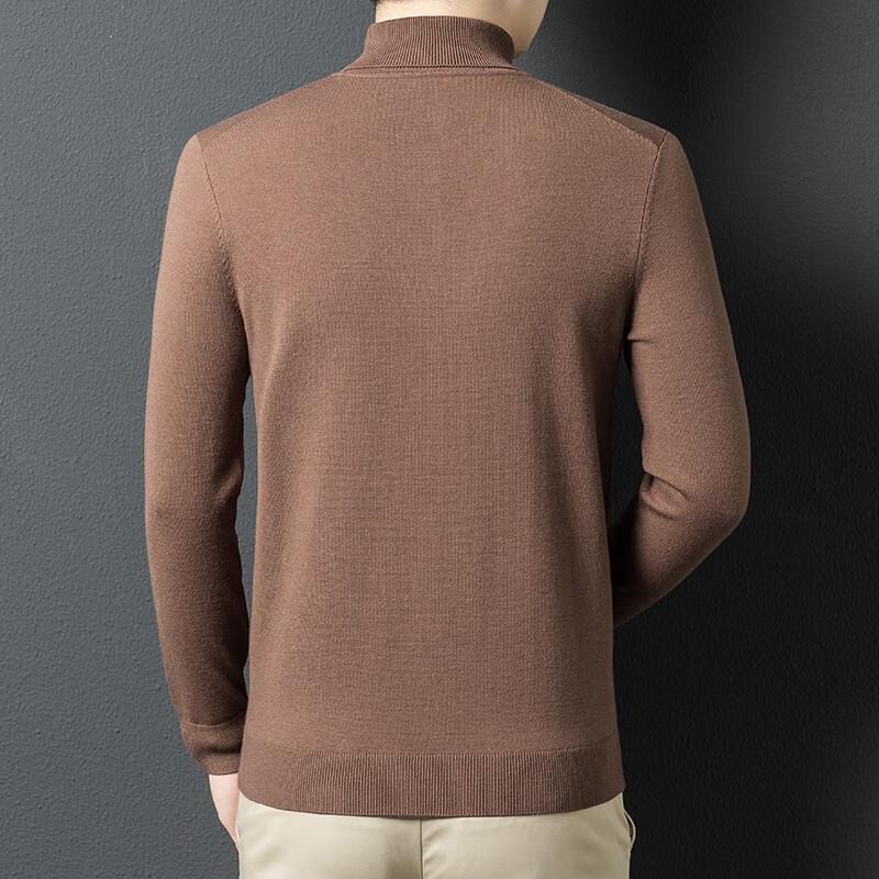 Men's Yiliteng Merino Wool Blend High-Neck Knit Sweater