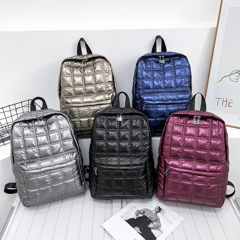 2024 Fashion Backpack Women's New Fashion Space Cotton Large Capacity Travel Backpack
