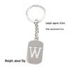 Pendentif Porte-clés 26 Lettres en Acier Inoxydable Creux - Polyvalent pour Sac à Dos, Voiture, Plaque Militaire