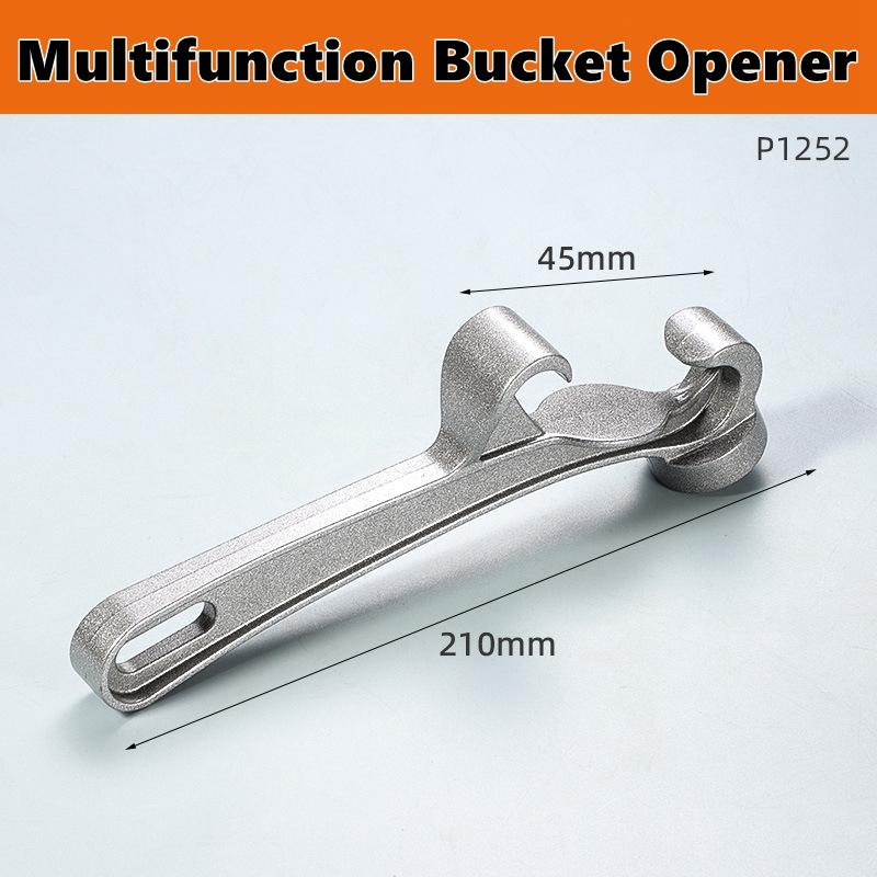 Multifunctional Paint Bucket Open Lid Wrench Bucket Opener Aluminum Alloy Labor Saving Bung Wrench Metal Barrel Lid Opener Tool