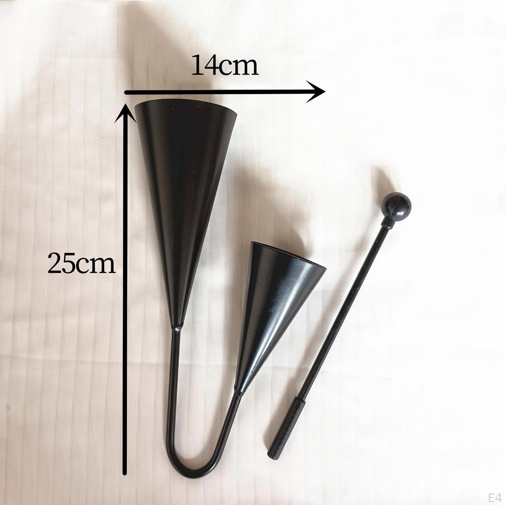 Agogo Bell Cowbell Kids Adults Latin Music with Mallet Toy Beater Two Tone Handheld Percussion