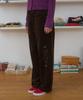 FUNFROMFUN Home Corduroy Pants, Brown