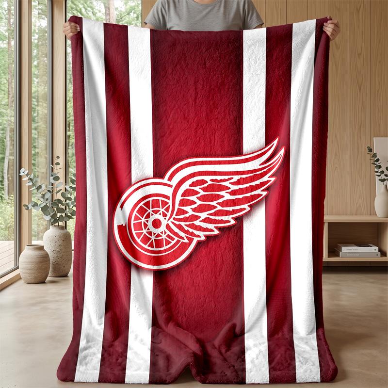 Detroit Red Wings Flanell Fleece Decke Gemütliche Warme Überwurfdecke Für Sofa Bett Reise Ganzjahresgebrauch