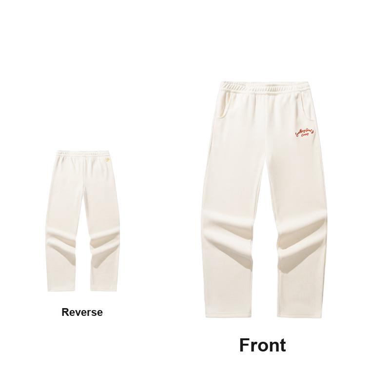 Anta Good Things Happen Knitted Comfortable Loose Casual Pants Women bottoms Corn-White 162518313-1