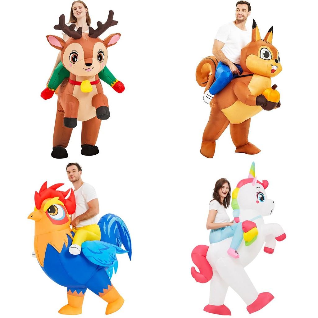 Cartoon Unicorn Squirrel Elk Chicken Costume With Sewing Craft For Childrens Party And Performance