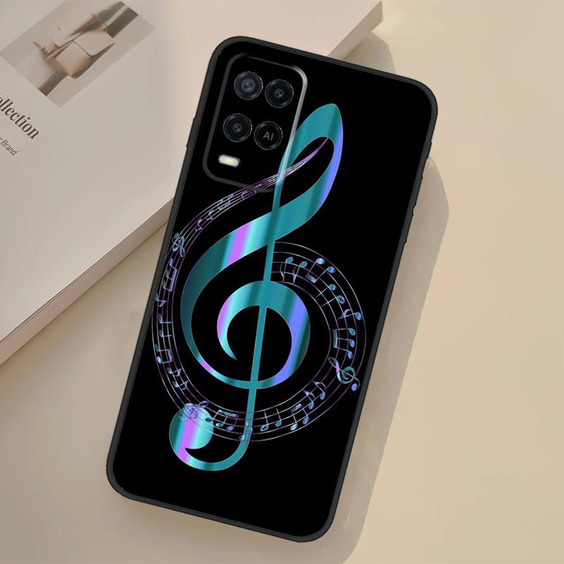 Musical Music Note Case For Oppo A5 Pro A15 A17 A57 A77 A18 A38 A58 A78 A98 A96 A76 A16 A94 A74 A54 A40 A60 A80