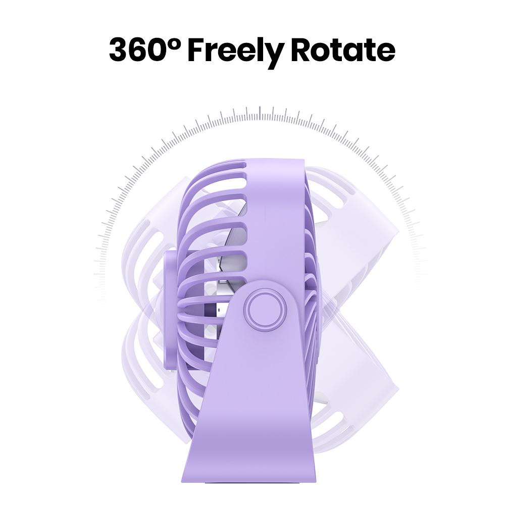 USB Mini Desk Fan,3 Speeds Quiet Portable Desktop Table Fan,360° Adjustment Personal Small Fan for Bedroom Home Office