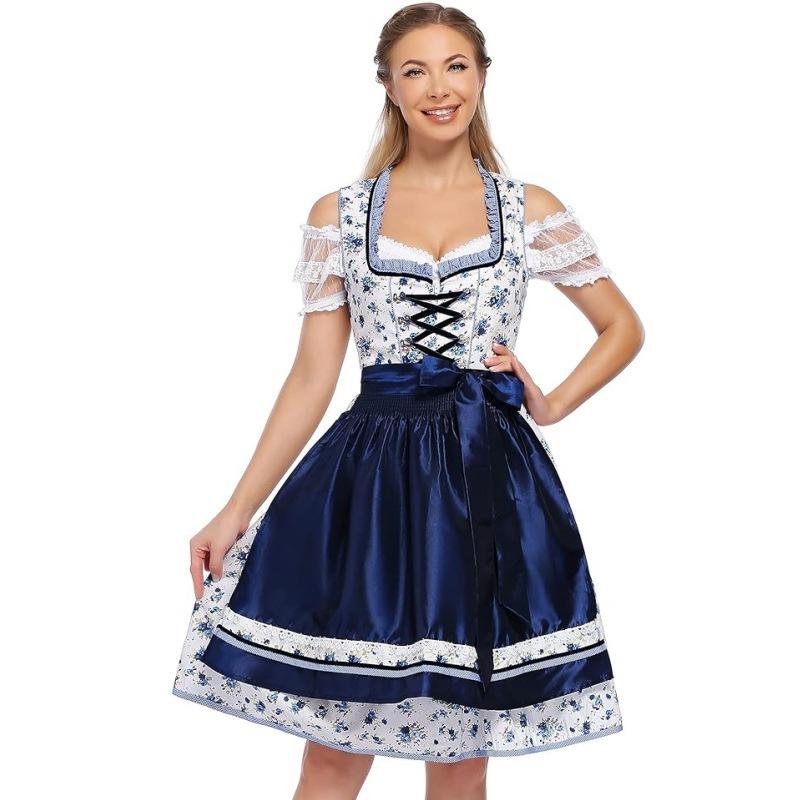 Women's Oktoberfest Dirndl Dress, Traditional Bavarian Beer Festival Outfit For Party