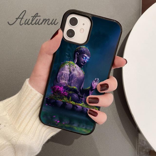 Buddha-Statue Vintage Handyhülle für iPhone 11 12 13 14 Pro Max mini X XR XS SE 2020 6 7 8 Plus Samsung Galaxy S21 S22 Hülle