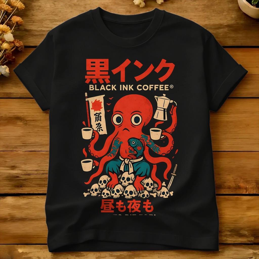 Oversized TShirt Osaka Drunken Octopus 100 Cotton TShirts Takoyaki Hipster Tshirt For Unisexs Summer Awesome Short Sleeve Tops