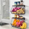 Stackable Storage Basket for Kitchen Counter Wall Hanging Fruit Storage Snack Box Storage Basket Hanging Food Storage Room