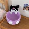 Cute Cat Shaped Storage Basket Kawaii Desktop Organizer For Snacks Cosmetics Girls Room Decor Pastel Home Decor