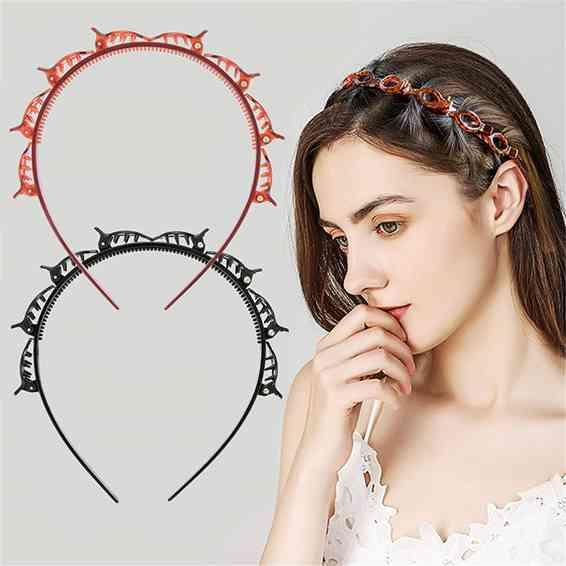 Fashion Double Layer Headband Hair Tools Double Bangs Hairstyle Hairpin Multi-layer