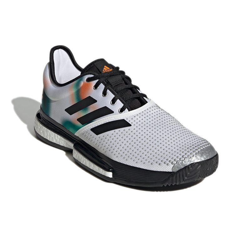 adidas SoleCourt 'White Black Silver Metallic' GX9065
