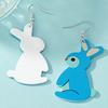  New Easter bunny earrings earrings with blue acrylic cute earrings