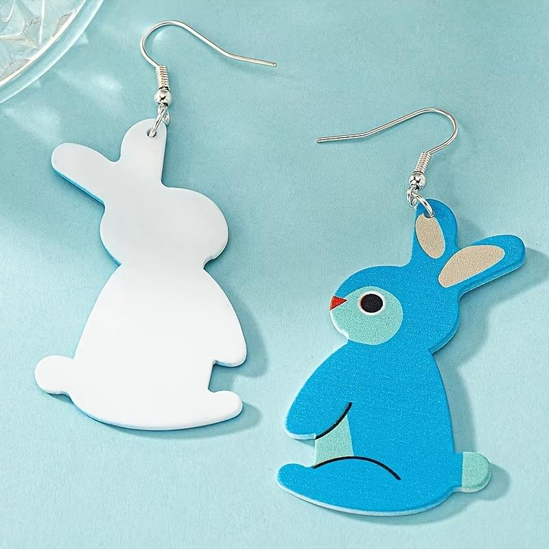  New Easter bunny earrings earrings with blue acrylic cute earrings