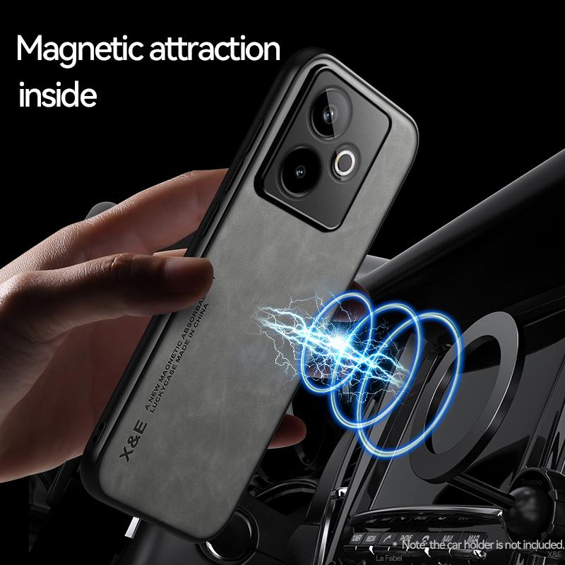 KEYSION Luxury Retro PU Leather Case for Realme GT 7 7T 5G Soft Silicone+PC Shockproof Phone Back Cover for OPPO Realme GT 7T 5G