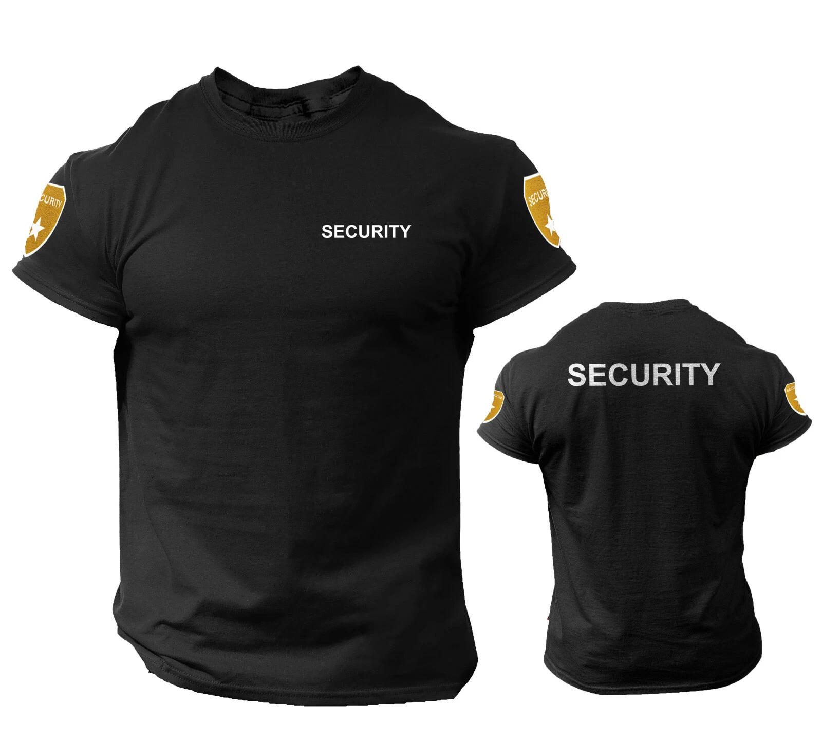 Security T Shirt Event Staff Office Double Sided Badge Front/Back XL