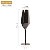 1 Piece Hot Selling Pure Black Crystal Gold Edged Glass Red Wine Glass Goblet Minimalist Temperament Wine Glass Bar Table Cup