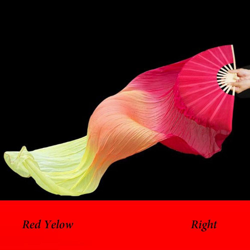 Multicolors Belly Dancing Fan Gradient Color Square Dancing Practice Dancer Tool  Dance Accessories