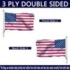 American Flags for Outside 3x5 Double Sided- Premium Heavy Duty Durable 3ply Large USA/US Patriotic Flag Made in USA High Wind for Boat Decorations