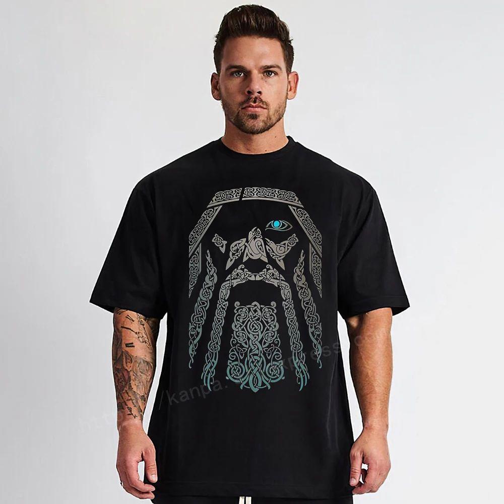 Men ODIN Vikingyins 5xl T Shirt Cotton Vintage Tall Tops Plus Size Tees Big Size Large Clothing TShirts Fashion