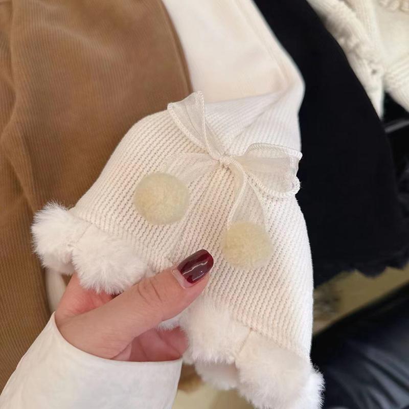 Girls' Corduroy Pants Korean Style Velvet Thick Flared Leggings Autumn Winter Loose Trousers Kids