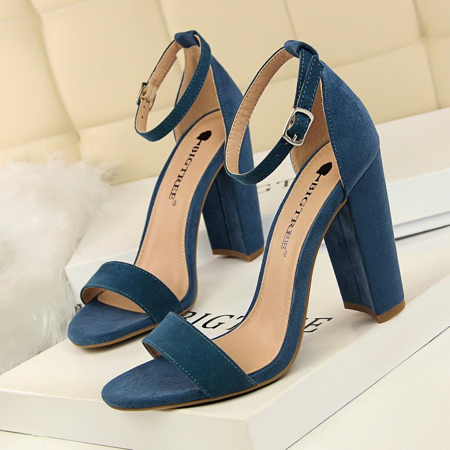 Fashion Sexy High Heels New Women Pumps Comfort Women Shoes Block Heels Ladies Shoes Buckle Women Heels Female Shoes Women Sandals