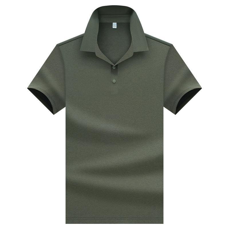 Dmao Kurzarm-POLO-Shirt, atmungsaktives T-Shirt aus reiner Baumwolle für Herren, Business Casual Revers-Oberteil
