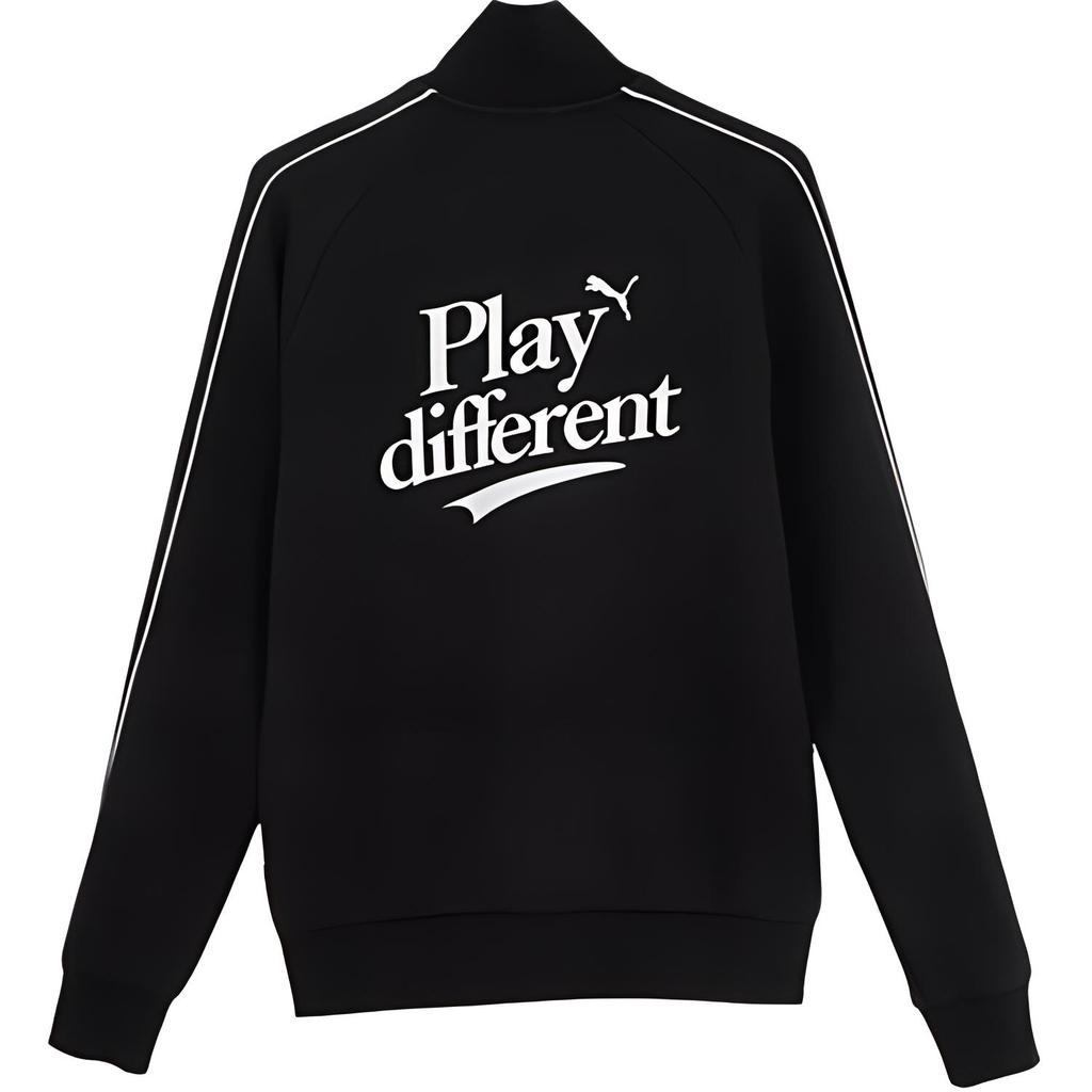 Puma Logo Outdoor Casual Sports Zip-Up Stand Collar Jacket Men Jacket Black 625515-01