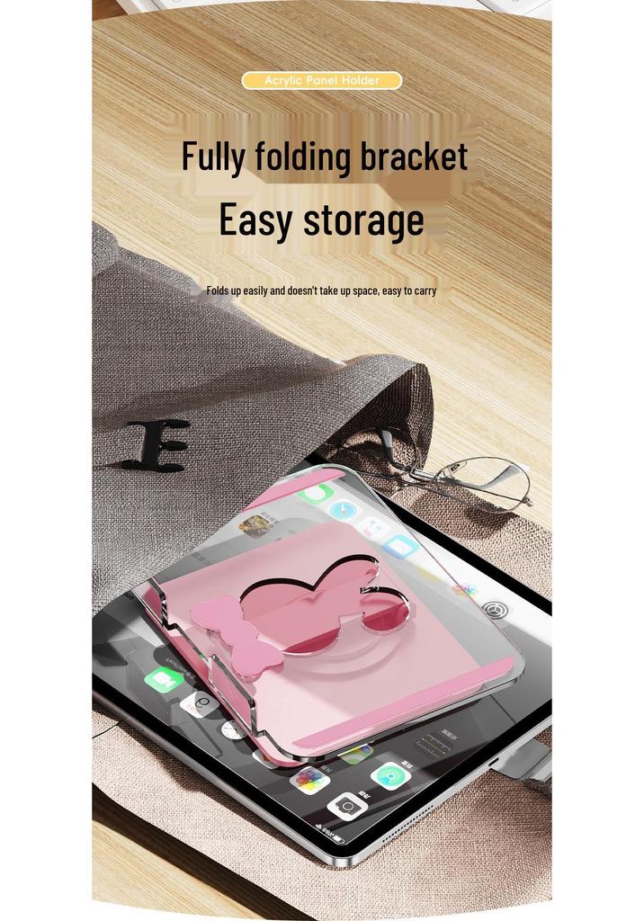 360° Rotatable Tablet Stand for iPad - Cute Rabbit Design for Desktop, Live Broadcast, and Outdoor Use