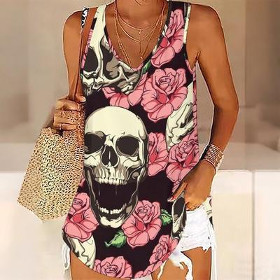 3D Retro Pattern Print Tank Tops for Women Workout Yoga Gym Printed Summer Sport Shirts Plus Size Vests